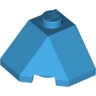 Lego kostka (kostička) 2x2 úhel 45° šikmá střecha roh, azurová tmavá (6327675)
